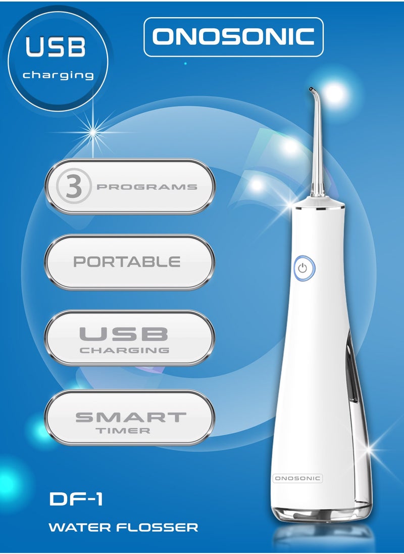 ONOSONIC DF-1 Cordless Rechargeable USB Portable Water Flosser Oral Irrigator for Teeth, Gums, Braces 5 Flossing Tips  Select  Pressure Modes   Travel Bag  Dentist Recommended - pzsku/Z2EC5AA1BECE2B85F9C6DZ/45/_/1720899985/ddedbf40-b58c-48bb-9852-b7d977e8ef31