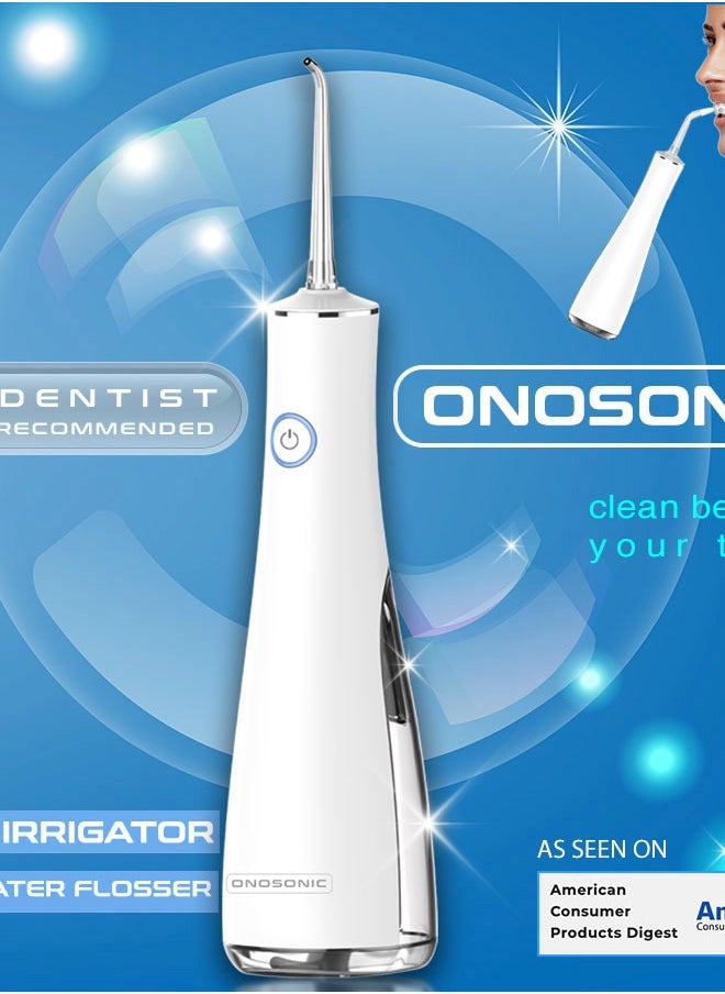 ONOSONIC DF-1 Cordless Rechargeable USB Portable Water Flosser Oral Irrigator for Teeth, Gums, Braces 5 Flossing Tips  Select  Pressure Modes   Travel Bag  Dentist Recommended - pzsku/Z2EC5AA1BECE2B85F9C6DZ/45/_/1720899987/669f3d6e-f526-4c2f-97b3-da68254a6fa7