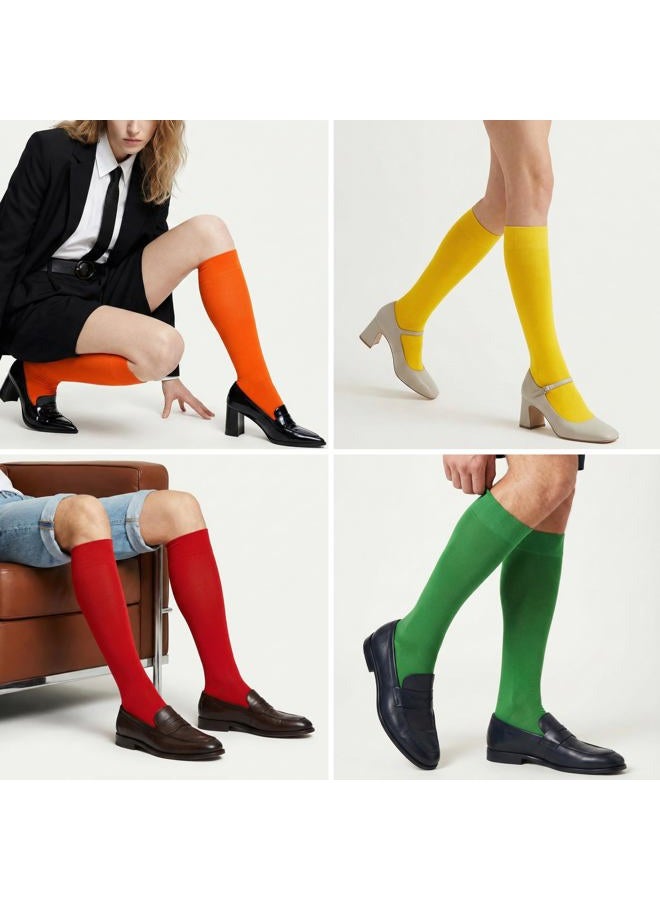 Mysocks Unisex Knee High Long Socks Plain Navy - Image 5