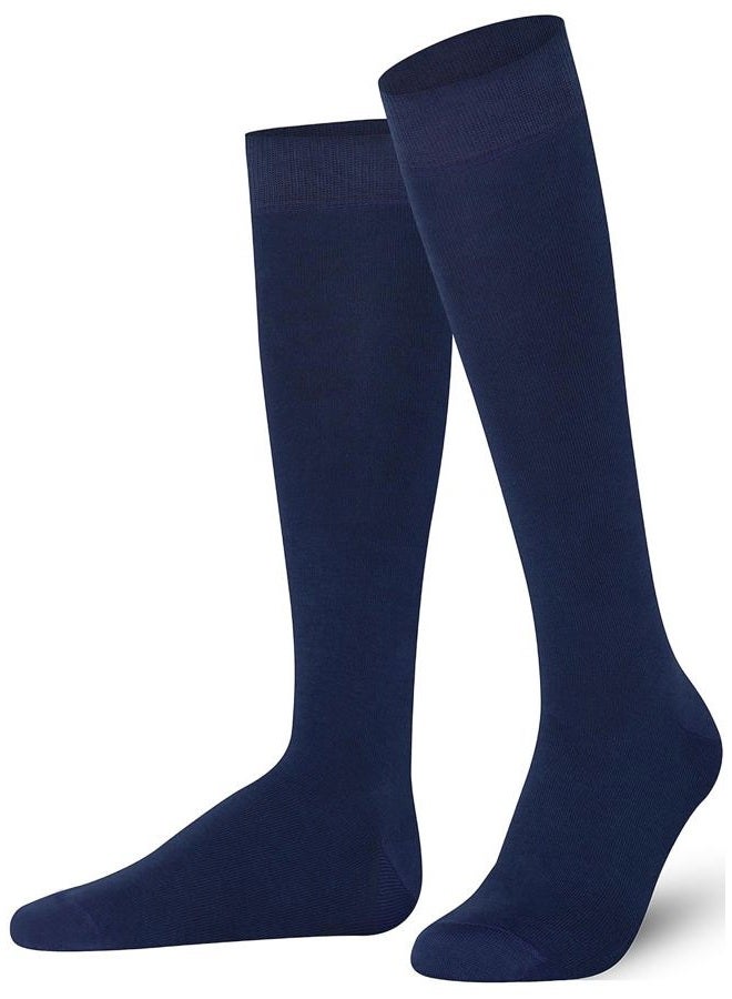 Mysocks Unisex Knee High Long Socks Plain Navy - Image 1