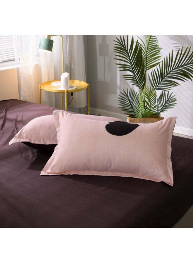 طقم سرير آمن ومريح مكون من 4 قطع بوليستر وردي مقاس 150*200 سم - Image 5