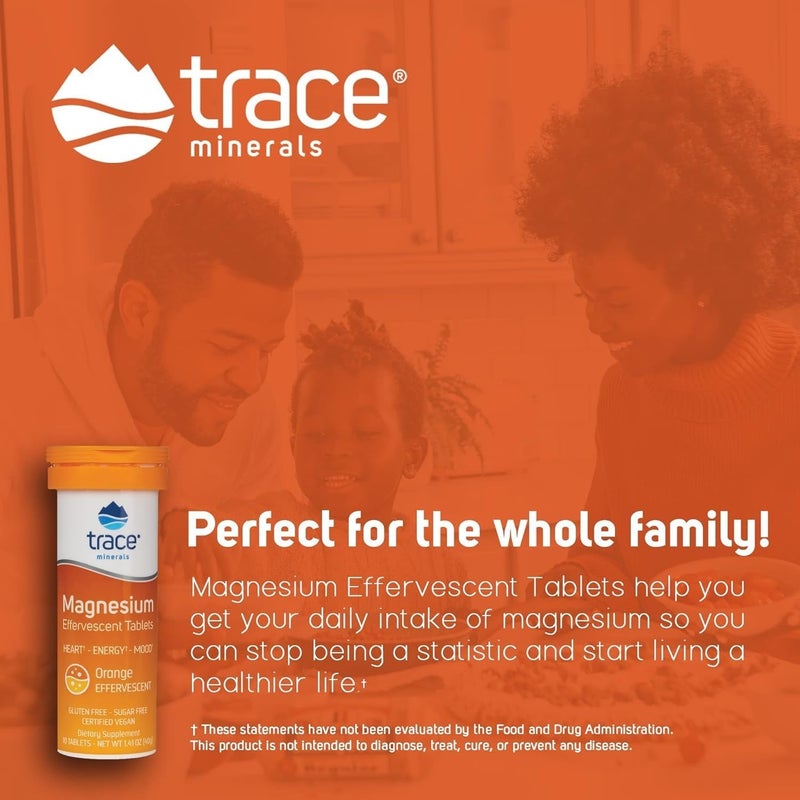 Trace Minerals Magnesium Effervescent  Bone  Circulatory Health Support Supplement  Magnesium Supplement to Aid Cardiovascular Health  Positive Outlook  Orange 8 Containers 80 Servings - Image 4