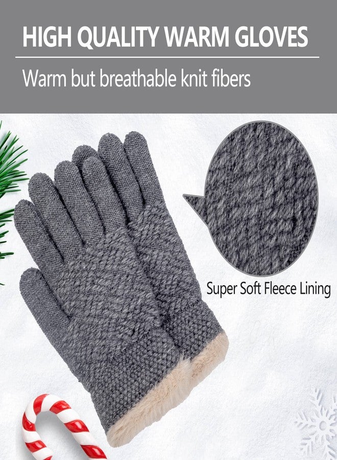 FENELY Kids Winter Gloves Toddler Knit Cotton Boys Girls Youth Warm Full Fingers Thermal Pink Gray Guantes Para NiñOs Gift For Children - Image 2