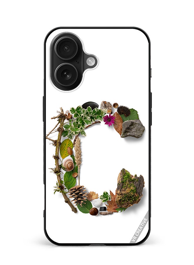 VR CREATIVE Protective Case Cover For Apple iPhone 16 Plus Alphabet C Design Multicolour