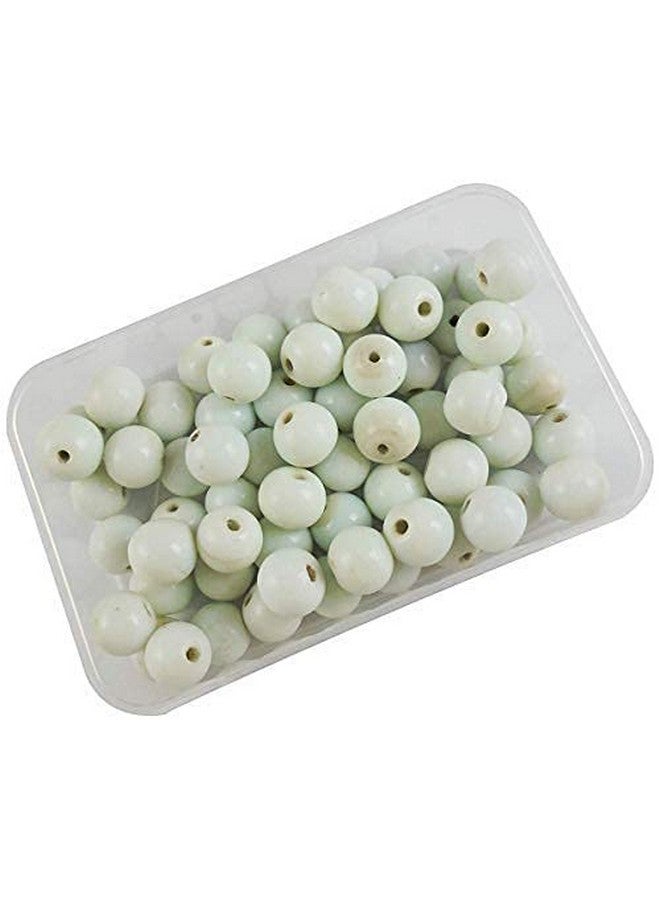 إيشوبي مجموعة خرز زجاجي دائري أبيض اللون من eshoppee، مقاس 12 مم، وزن 200 جرام، لصنع المجوهرات، مواد فنية وحرفية، لصنع القلائد والأساور والأقراط، مجموعة DIY (خرز زجاجي - 13 قطعة) - Image 1