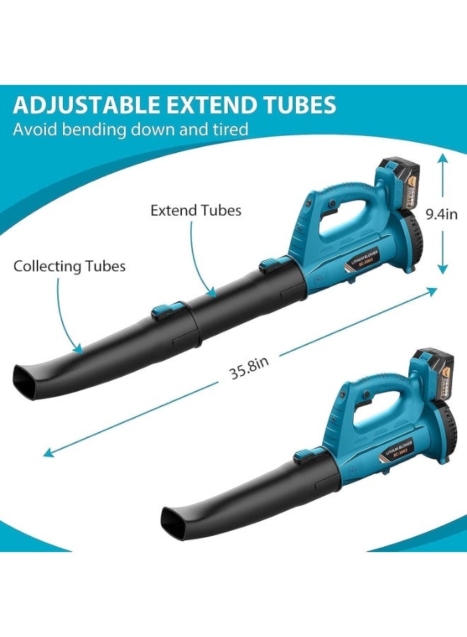 Cordless Leaf Blower with 2 Rechargeable Battery & Charger, 320 CFM 150 MPH Electric Handheld Blower, Lightweight 6-Speed Variable Air Control for Lawn, Garden, Patio, Yard & Driveway Cleaning - Image 2