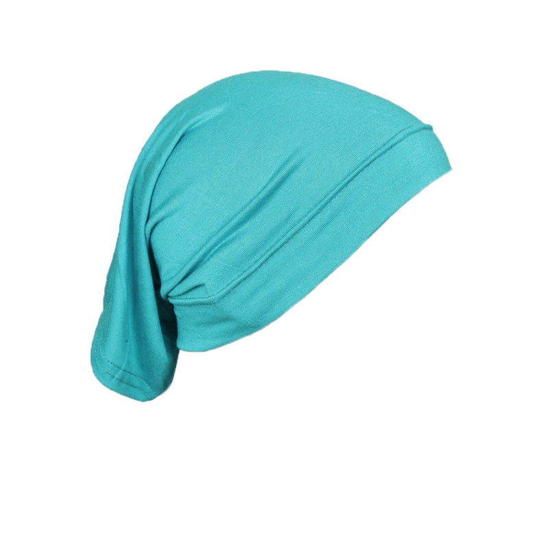 Modal Solid Color Malaysia Beanie Womens Cotton Neck Scarf Cap 20# Ha Qing 