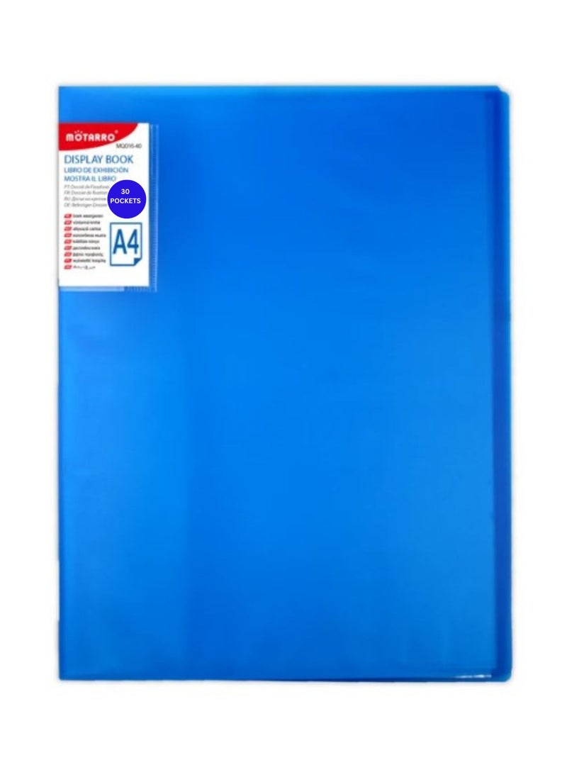 MOTARRO - Display Book 30 Pocket Folder Wallet Bag Documents Organizer File Pouch Bill Folder Document Folders Organizer School Office Binder - Image 1