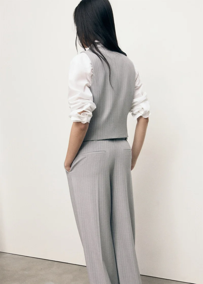 MANGO Pinstriped suit waistcoat