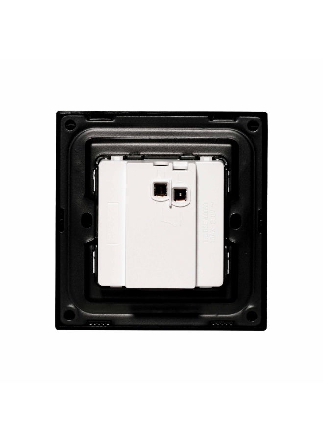 Donmarco Ultra Thin 1 Gang 1 Way Switch 10A 250V– Ultra Thin Glass, Modern & Durable, Fire-Resistant Electric Switch, 15-Year Warranty, Wall Switch for Home and Office (Matt Black) - Image 3