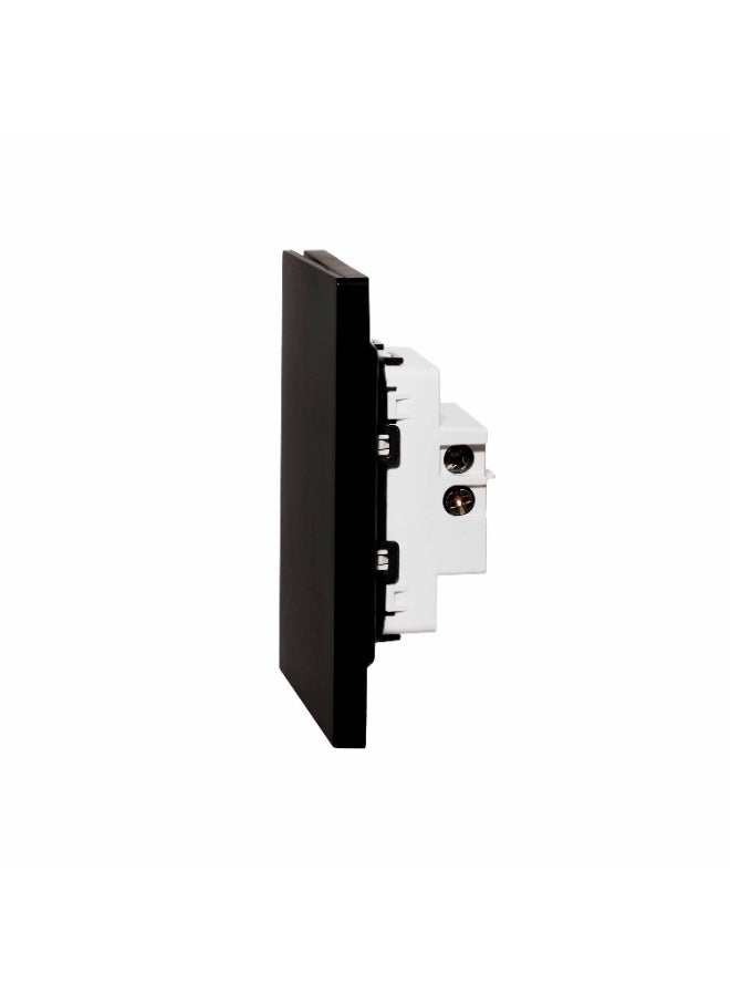Donmarco Ultra Thin 1 Gang 1 Way Switch 10A 250V– Ultra Thin Glass, Modern & Durable, Fire-Resistant Electric Switch, 15-Year Warranty, Wall Switch for Home and Office (Matt Black) - Image 4