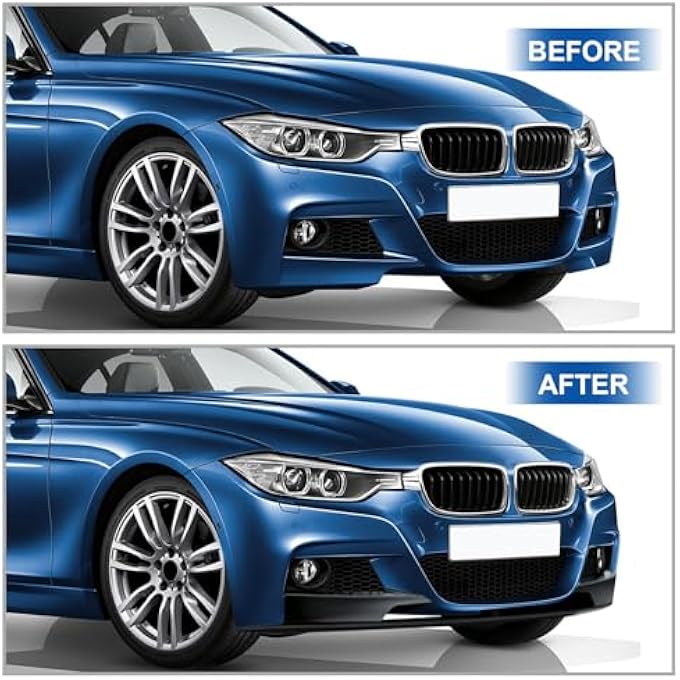 Fancemot Gloss Black Front Bumper Lip Compatible with BMW F30 F31 3 Series M Sport 2012-2018, Splitter Spoiler Diffuser Protector Wing Body Kit Compatible with BMW 320i 328i 330i 335i 340i - Image 4