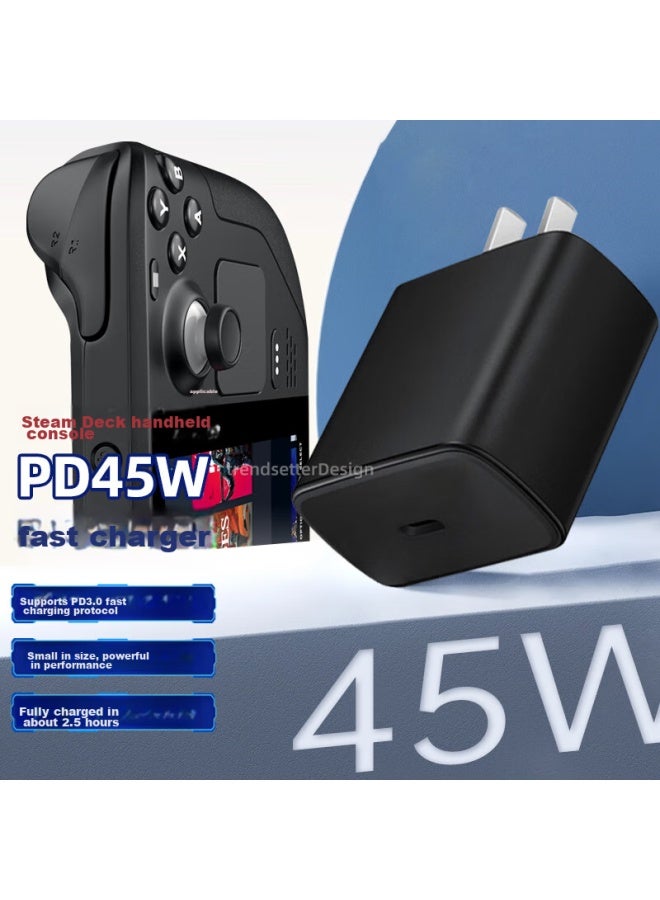 Chuanfan Compatible With Rog/steam Deck/switch Handheld Game Console Charger, 45w Fast Charging, One Number Mini Version, Amd/1s/3rd/4th Generation Game Console Pd Charging Cable, 2 Meters - Image 2
