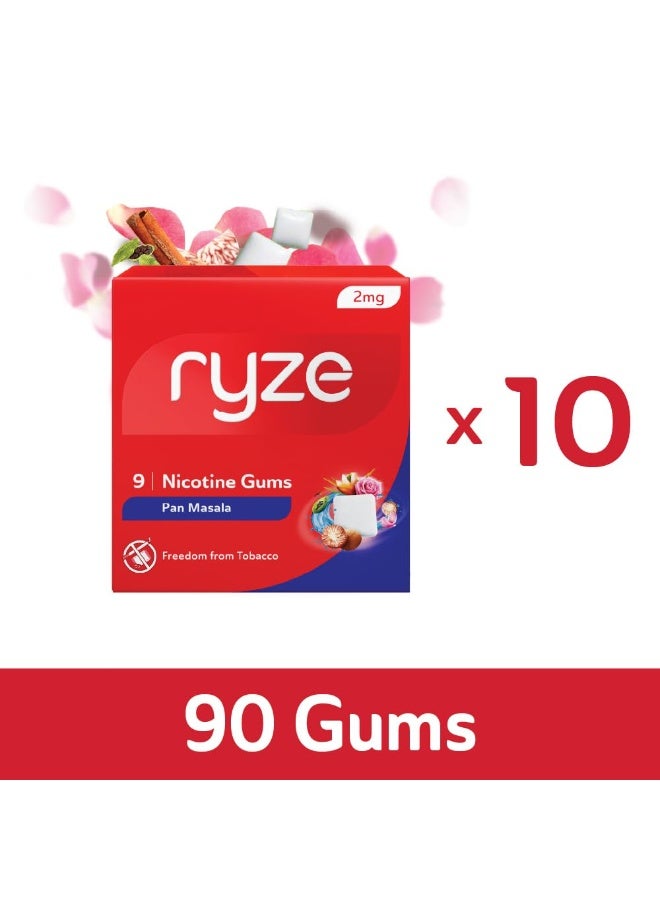 رايز علكة رايز بان ماسالا نيكوتين ٢ ملغ | عبوة من ١٠ قطع (٩٠ علكة) | خالية من التبغ - غوتكا، خيني، زاردا | لطيفة على الحلق | معتمدة من إدارة الغذاء والدواء الأمريكية | خالية من السكر | تبييض الأسنان - Image 1