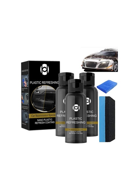 Plastic Revitalizing Coating Agent, Car Plastic Revitalizing Coating Agent, Nano Plastic Refreshing Coating, Car Plastic Parts Refurbish Agent (30ml, 3pcs)