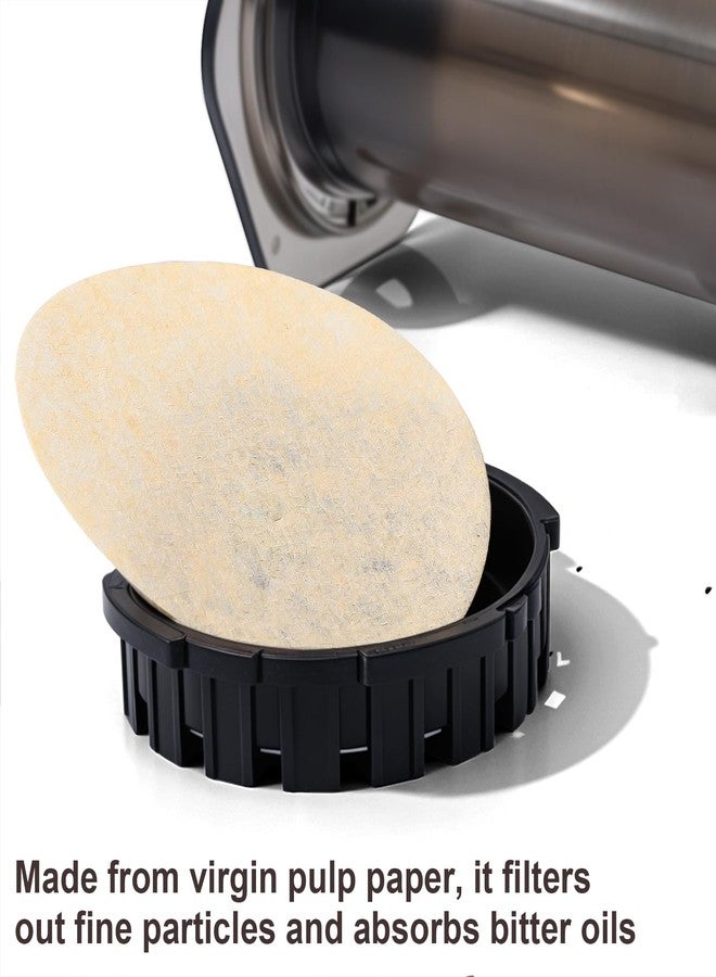 Prudiut 600Pcs Unbleached Coffee Filters, Replacement Round Coffee Filters, Disposable Paper Filters Compatible with Aerobie Aeropress Coffee Filter and Espresso Maker - Image 3