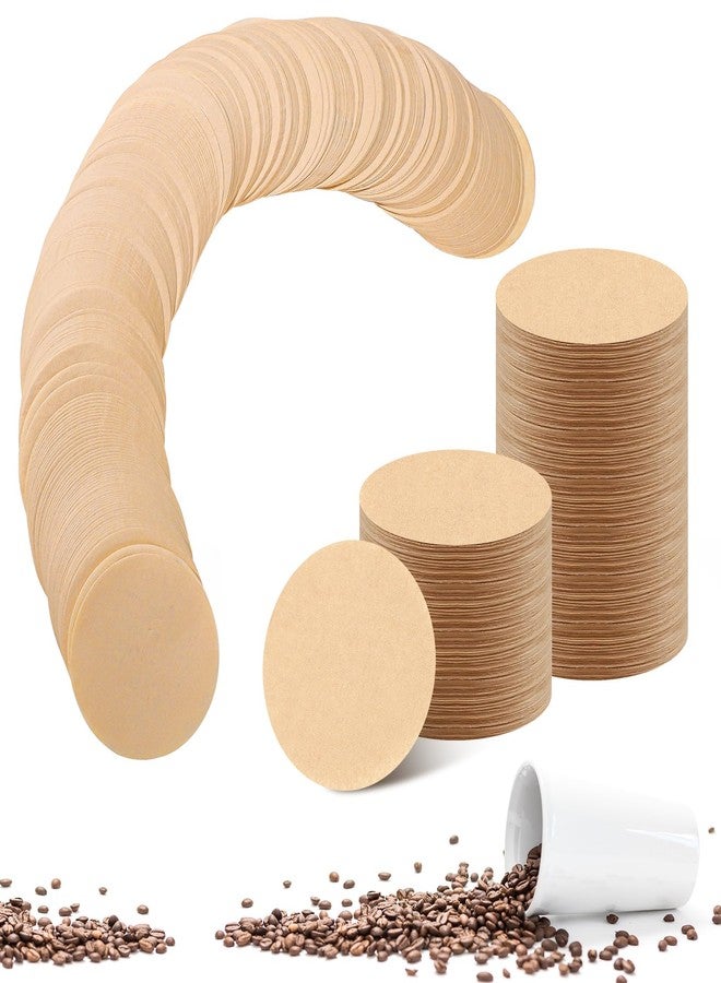 Prudiut 600Pcs Unbleached Coffee Filters, Replacement Round Coffee Filters, Disposable Paper Filters Compatible with Aerobie Aeropress Coffee Filter and Espresso Maker - Image 1