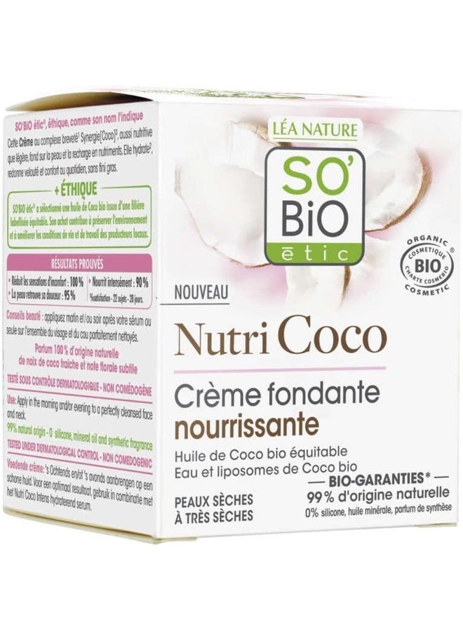 Nutri Coco Nourishing Melting Cream, Dry To Very Dry Skin, 50 Ml