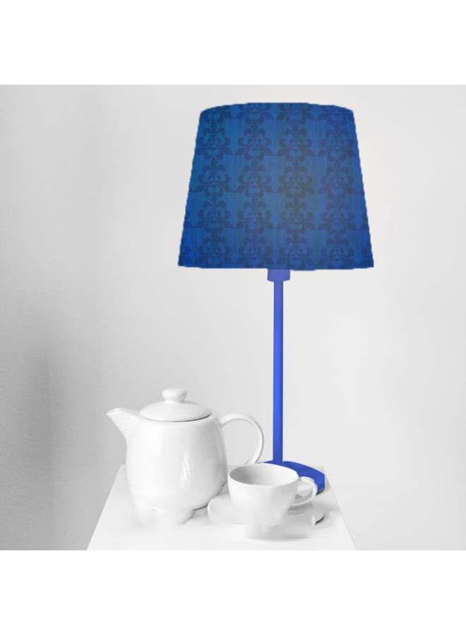 تبس هوم لمب اباجورة اطفال ماسورة لون ازرق بشابوه مطبوع مقاس 17/23 ارتفاع 20 سم - Image 2