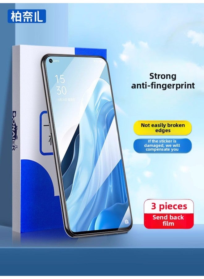 For Opporeno5 Tempered Film 6/7/8Pro/4SE Full Screen HD Mobile Phone Film A72/A93/A11/A-Colour:2 Pieces丨[ultra-clear Enhanced Anti-fingerprint] Diamond Explosion-proof And Non-breaking Edges*free Back Film`-Size:Oppo R15 Dream Mirror Edition