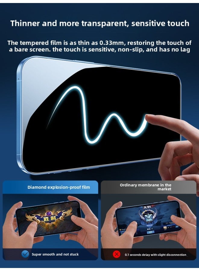 For Opporeno5 Tempered Film 6/7/8Pro/4SE Full Screen HD Mobile Phone Film A72/A93/A11/A-Colour:2 Pieces丨[ultra-clear Enhanced Anti-fingerprint] Diamond Explosion-proof And Non-breaking Edges*free Back Film`-Size:Oppo R15 Dream Mirror Edition