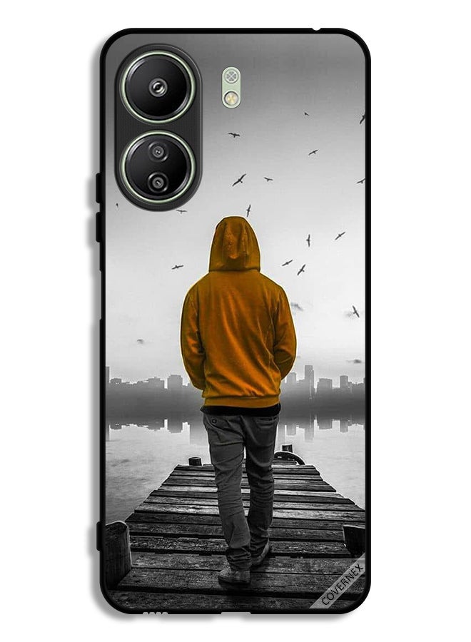 Covernex Xiaomi Redmi 13C Protective Case Cover Sad Boy Walking - Image 1