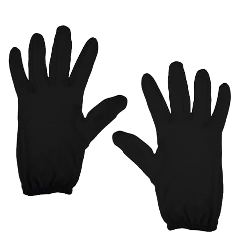 Kuber Industries Hand Gloves | 2 Pair | Cotton Half Gloves | Sun Dust Protection Gloves for Men & Woman | Cloth Gloves For Driving, Biking, Cycling | Pollution Hand Gloves | Black - Image 5