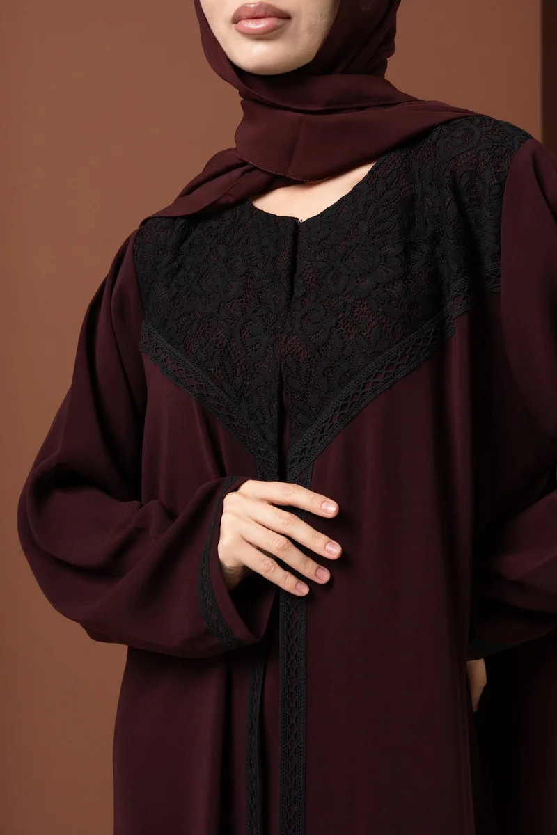 Meem by Mariyah  Front open abaya with sheila for Women | Best Price UAE