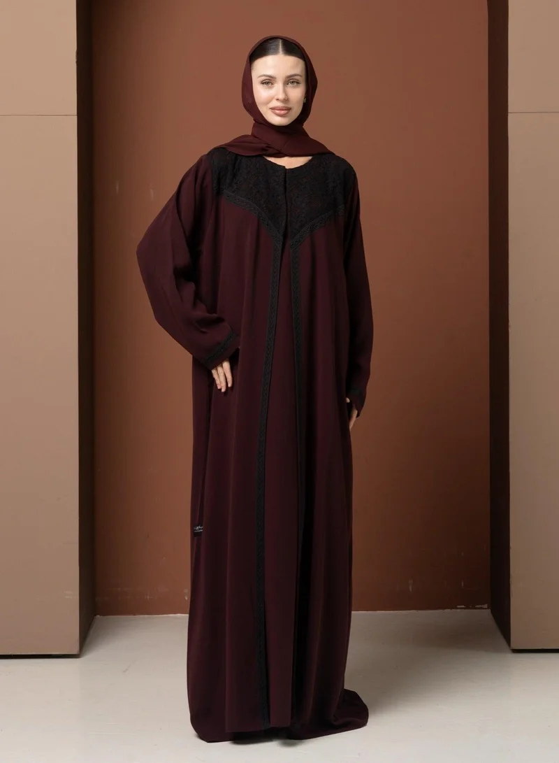 Meem by Mariyah  Front open abaya with sheila for Women | Best Price UAE