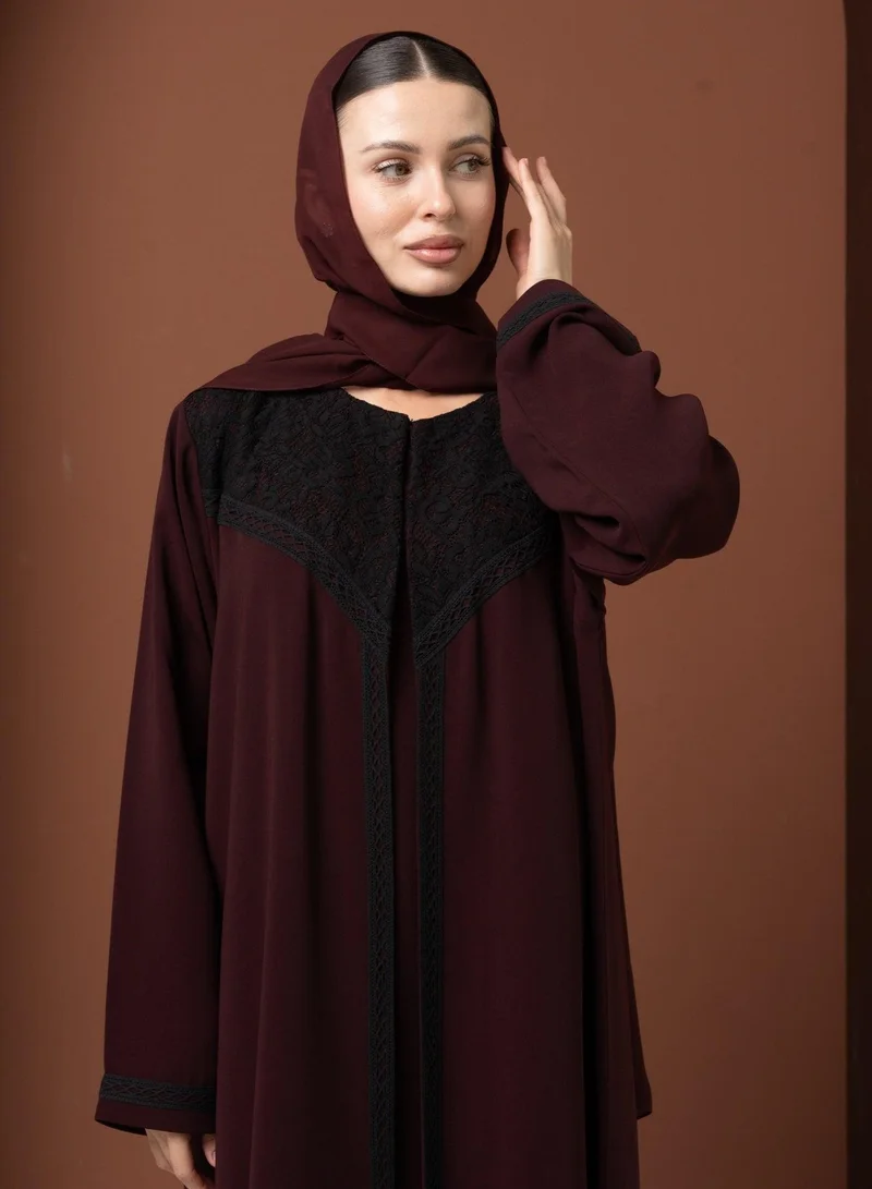 Meem by Mariyah  Front open abaya with sheila for Women | Best Price UAE