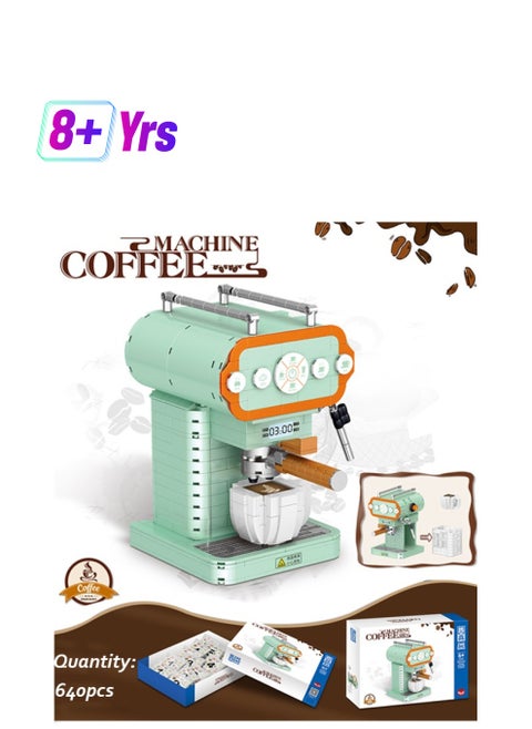 Coffee Machine Model Building Blocks Set Toys for Child, 640PCS Educational Block Toys Gift for Kids,Home Decoration Collection, Birthday Gift Idea