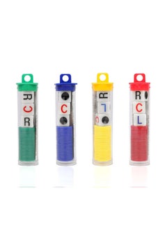 Excefore Game Dice Set, 4 Tubes Left Center Right Interactive Toy 6 Sided Round Corner Dice Set Fun LCR Four Color Game Dice with Dice Place Plastic Counters for Classic Dice Game for Kids and Adults  - Image 1