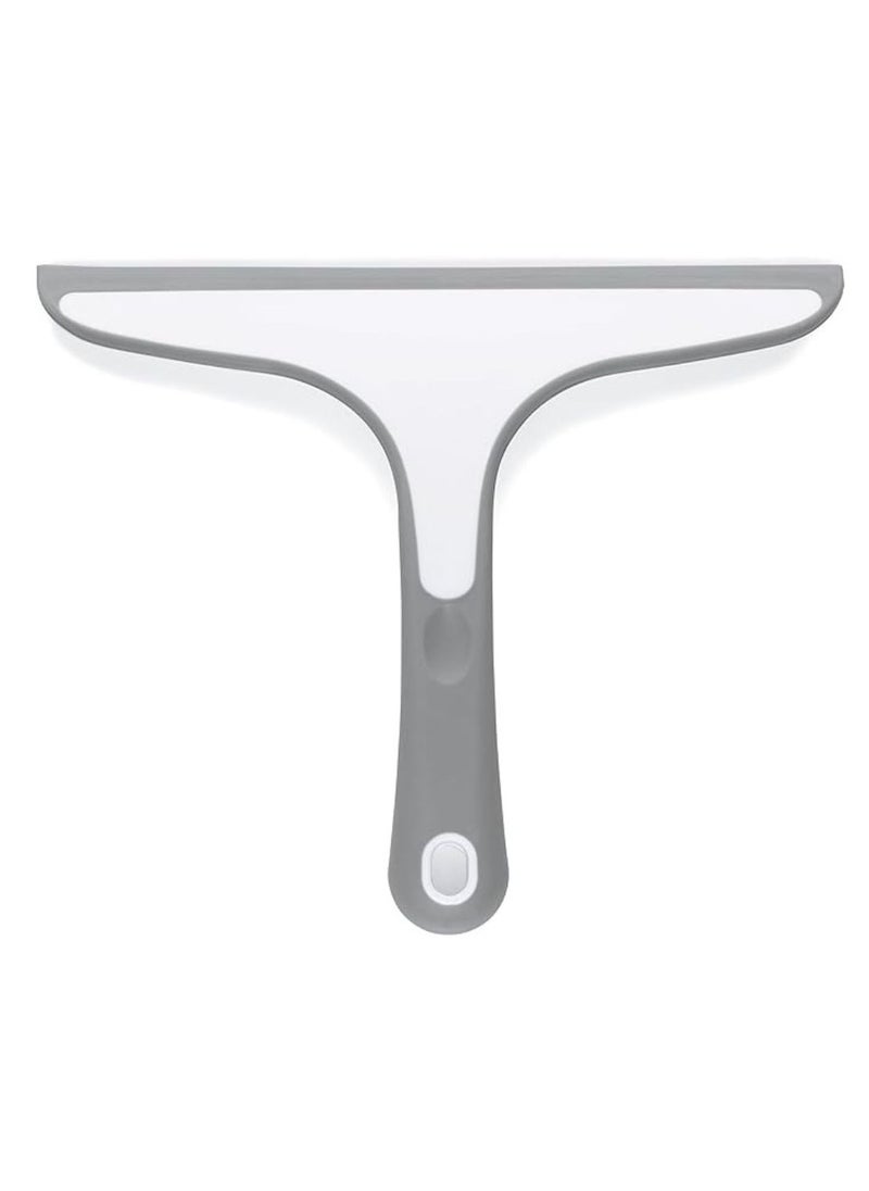 Generic Bath & kitchen windows wiper with wall mount non slip handle durable pp plastic perfect for cleaning shower tiles & smooth surfaces easy wall attachment via gluing or screwing grey.  - Image 1