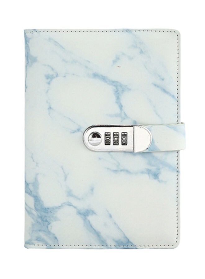 NIBEMINENT Retro Lock With Diary Thick Creative Student Notebook Blue