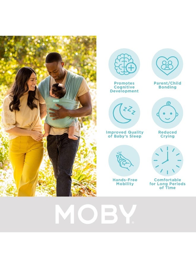 Moby Wrap Baby Carrier | Element | Baby Wrap Carrier for Newborns & Infants | #1 Baby Wrap | Baby Gift | Keeps Baby Safe & Secure | Adjustable for All Body Types | Perfect for Mom & Dad | Hydro - Image 3