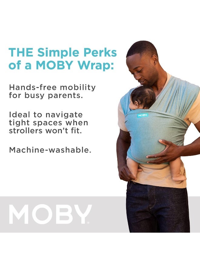 Moby Wrap Baby Carrier | Element | Baby Wrap Carrier for Newborns & Infants | #1 Baby Wrap | Baby Gift | Keeps Baby Safe & Secure | Adjustable for All Body Types | Perfect for Mom & Dad | Hydro - Image 4
