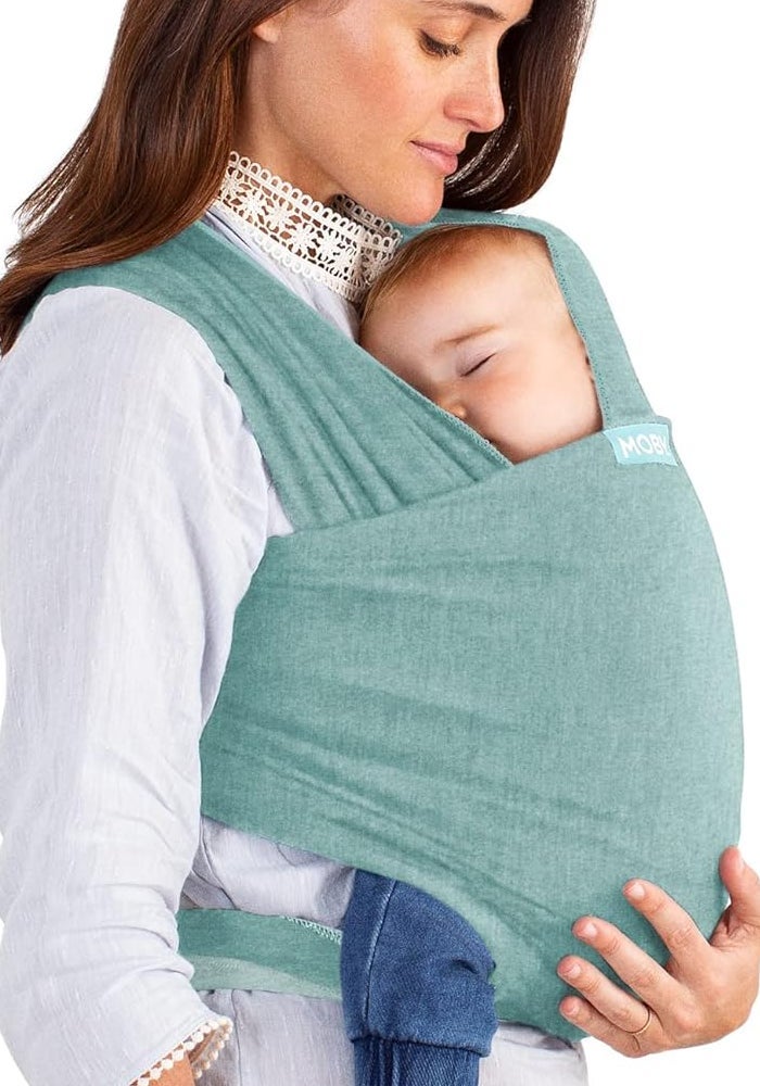 Moby Wrap Baby Carrier | Element | Baby Wrap Carrier for Newborns & Infants | #1 Baby Wrap | Baby Gift | Keeps Baby Safe & Secure | Adjustable for All Body Types | Perfect for Mom & Dad | Hydro - Image 5