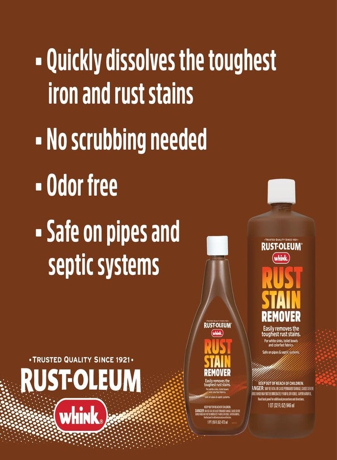 RUST-OLEUM راست-أوليوم وينك مزيل بقع الصدأ | مزيل بقع الحديد الثقيل للمراحيض والأحواض البيضاء، الأقمشة والسجاد المقاومة للألوان | 32 أونصة - Image 3