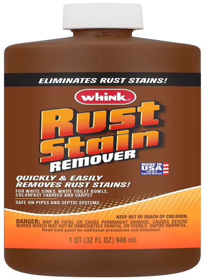 RUST-OLEUM راست-أوليوم وينك مزيل بقع الصدأ | مزيل بقع الحديد الثقيل للمراحيض والأحواض البيضاء، الأقمشة والسجاد المقاومة للألوان | 32 أونصة - Image 1