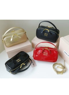 Miu Miu Leather and Patent Leather Shoulder Bag  - Image 3
