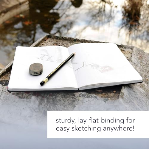 CANSON دفتر رسم كنسون للفنانين، مجلة مغلقة، 4x6 بوصات، 216 صفحة (65 رطل/96 جرام) - ورق فني للبالغين والطلاب - جرافيت، فحم، قلم رصاص، قلم رصاص ملون - Image 4