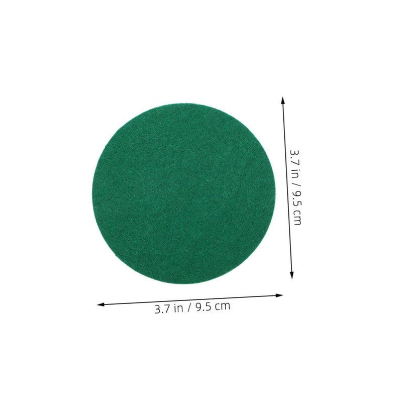 6 Self Adhesive Air Hockey Felt Pads Green Replacement Pusher Handles Stickers Table Game Accessories - Image 3