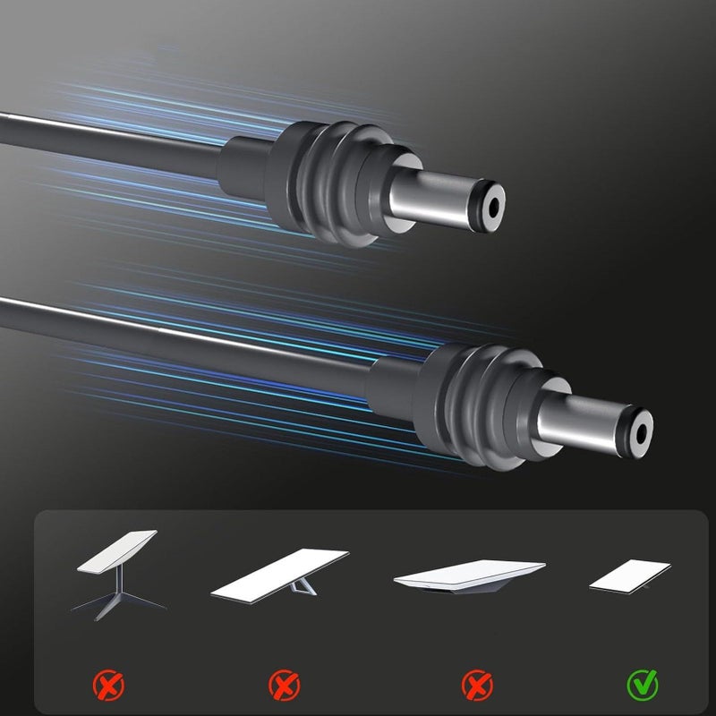 كابل استبدال صغير 5.5 متر 18AWG تمديد للساتلايت (رمادي) - Image 5