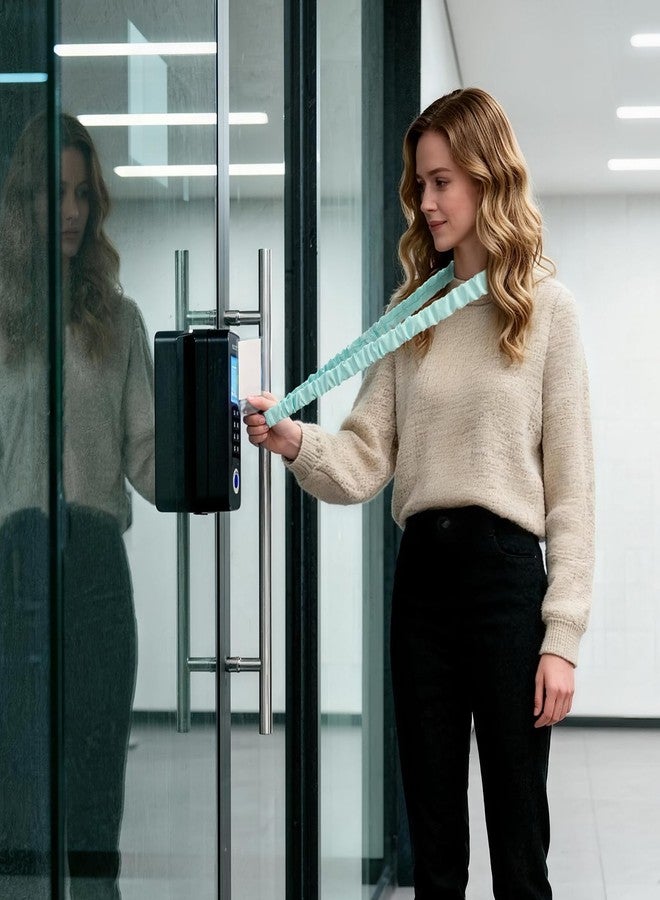 Coiris 5 Pairs Teacher Scrunchie Lanyard with Id Holder Mood Weekly Styles for Id Badges Cute Keys Stretchy Retractable Neck Colorful Breakaway Lanyard for School - Image 3