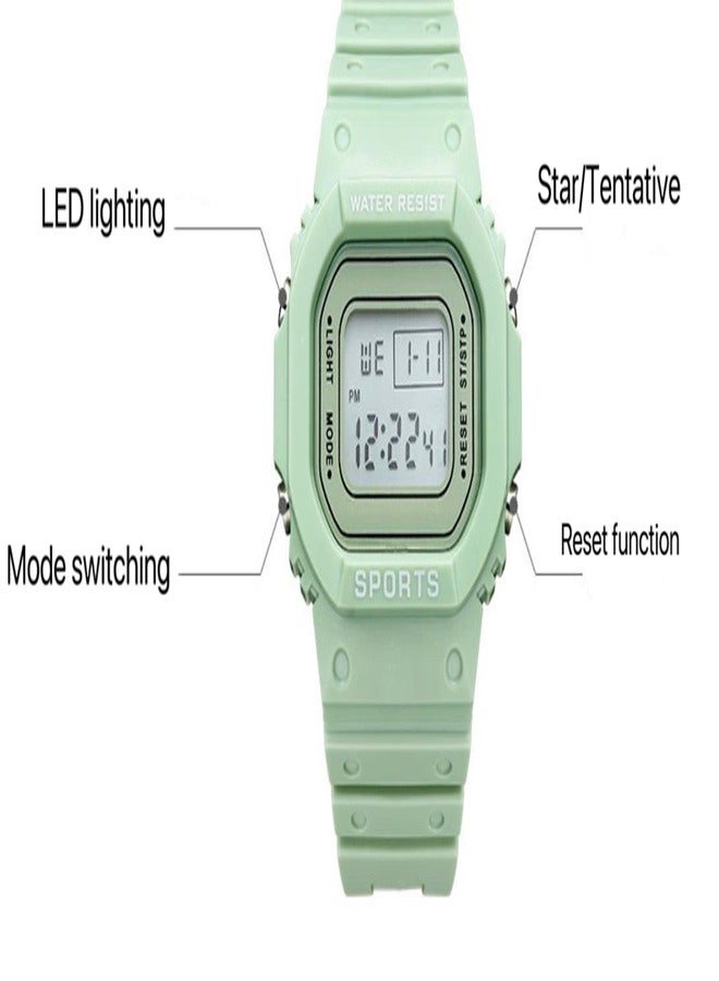 Smart Multifunctional Student Watch Fashion Square Simple Waterproof Electronic Watch - Image 4