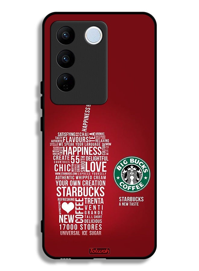 Tolwak Vivo S16e Protective Case Cover Coffee Sticker - Image 1