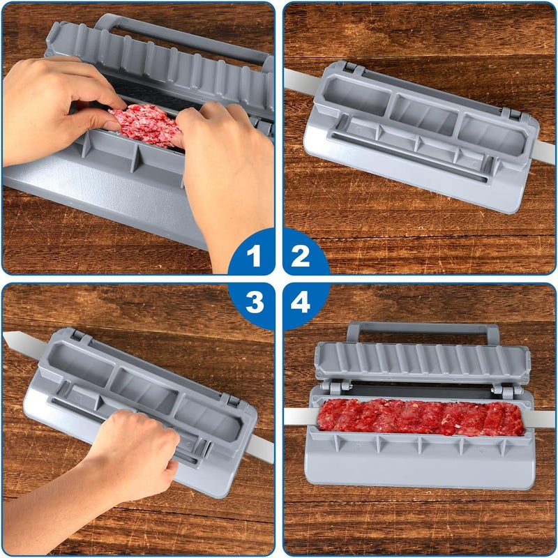 XIHIRCD Kebab Maker, Plastic Kebab Maker Machine Press Reusable Easy Kebab Maker Barbecue Skewers Kebab Maker Grill Tool for Turkish Kebab Outdoor Barbecue Party BBQ Gadget - Image 5