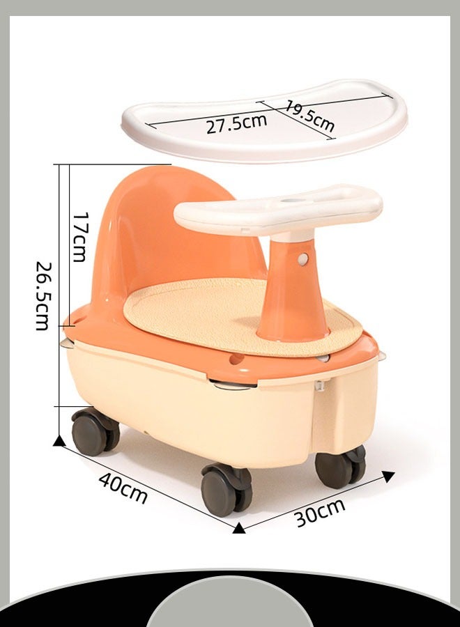 مقعد استحمام للأطفال من عمر 6 أشهر فما فوق، متعدد الاستخدامات، مقعد استحمام مانع للانزلاق للأطفال الصغار مع مساحة تخزين، يدعم الاستخدام في الحوض أو حوض الاستحمام، لون وردي - Image 2