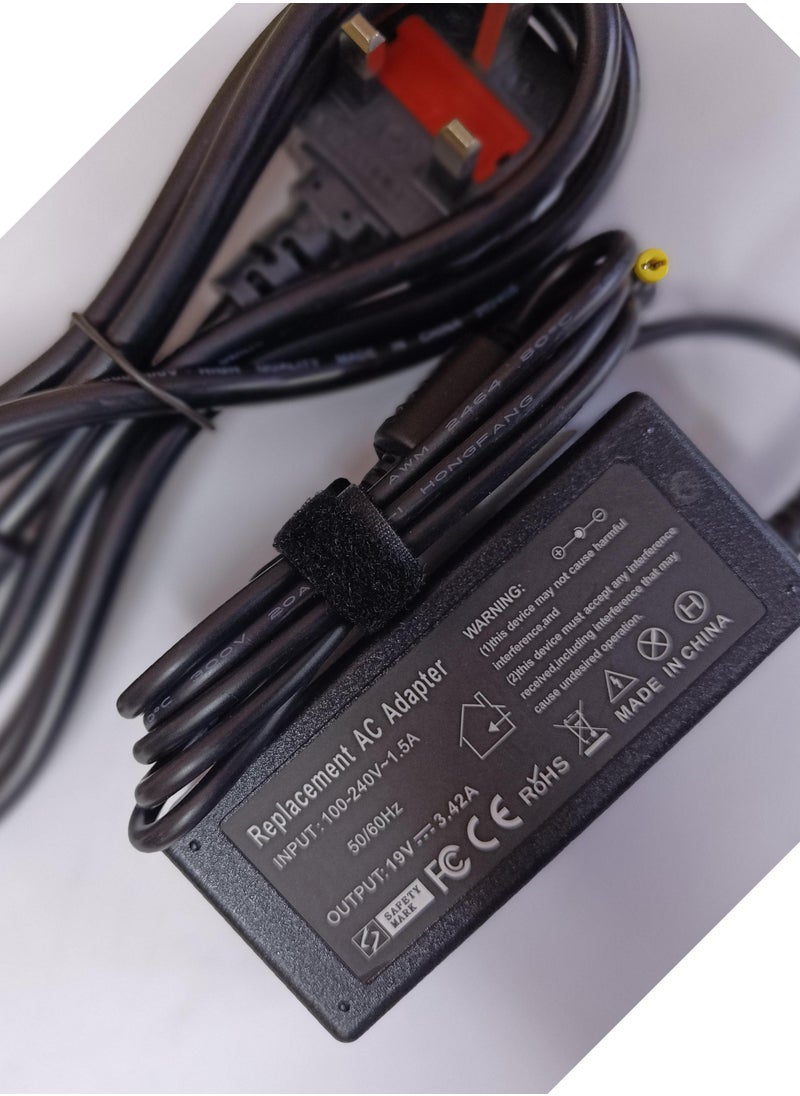 CSF 19V 3.42A 65W Laptop Charger E15 E13 v5-571 v5-122p v5-431 E14 V5 E5-571 E1-571 es1-512 v3-112p 5733 5742 5332 5750 es1-132 f5-571 es1-533 es1-531 5.5 x 1.7mm  - Image 2