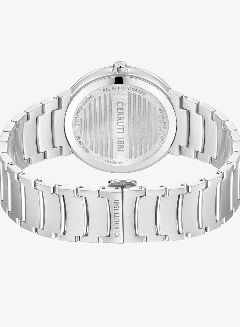 CERRUTI 1881  Filiano Blue Dial Stainless Steel Bracelet Analog Watch for Men, 42mm for Men | Best Price UAE